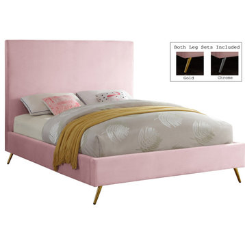 Jasmine Velvet Bed, Pink, Queen