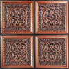 Lover's Knot, Faux Tin Ceiling Tile, Glue up, 24"x24", #231, Antique Copper
