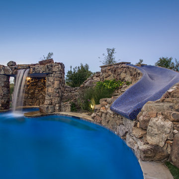 Stone Oasis - Luxury Swimming Pool with Grotto and Slide - Dallas, TX