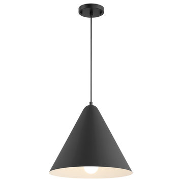 Ford LED Pendant, Replaceable LED, Matte Black, 14.25in