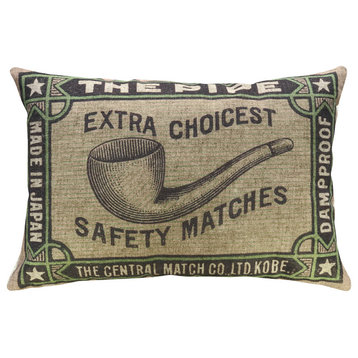 The Pipe Linen Pillow, 18"x12"