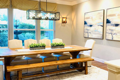 Transitional dining room photo in Sacramento