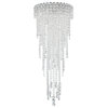 Chantant 4-Light Close to Ceiling in Stainless Steel With Clear Heritage Crystal