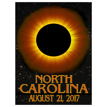 Nw Artmall North Carolina Solar Eclipse Art Print, 18"x24"