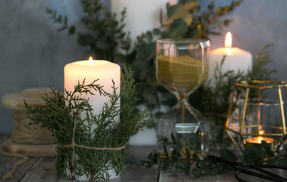 DIY : Des bougies habillées de verdure pour les fêtes