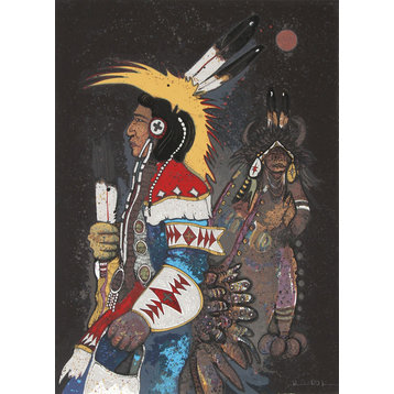 Kevin Red Star, Crow Dancers at Midnight, Serigraph