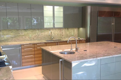 Inspiration for a contemporary home design remodel in New York