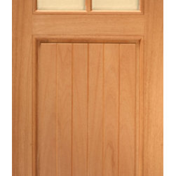 36" x 80" (3'-0" x 6'-8") Mahogany Single entry Door, 8-Lite 2-Panel - Front Doors