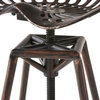 GDF Studio Charlie Saddle Seat Copper Bar Stool
