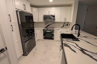 Minimalist kitchen photo in Atlanta
