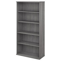 Estantería Con Puertas Bush Business Furniture Studio C - 5 Estantes (3 Ajustables), Color Gris Tormenta, Soporta 50 Lbs Por Estante