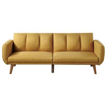Modern Adjustable Sofa, Mustard