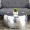 Contemporary Silver Aluminum Metal Coffee Table 23912