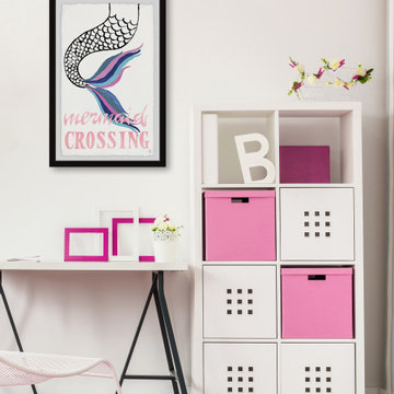 "Mermaid Crossing II" Framed Painting Print