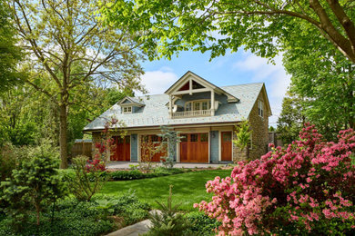 Example of a transitional exterior home design in Philadelphia