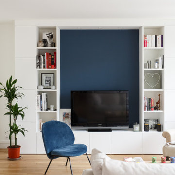 Rénovation totale à Neuilly - Appartement bleu