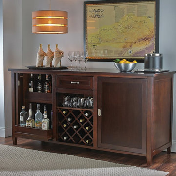 Wine Enthusiast Firenze Wine and Spirits Credenza With 28 Bottle Touchscreen Win