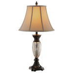Elk Home - Elk Home 98305 Tempe - One Light Table Lamp - Ribbed crackle glass and bronze finish resin tableTempe One Light Tabl Bronze Natural Silk  *UL Approved: YES Energy Star Qualified: n/a ADA Certified: n/a  *Number of Lights: Lamp: 1-*Wattage:150w A-15 bulb(s) *Bulb Included:No *Bulb Type:A-15 *Finish Type:Bronze