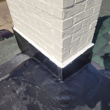 Improper flashing and chimney repair before and after