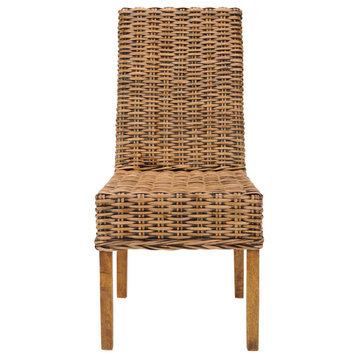Vessa 18"h Rattan Side Chair (set Of 2) Brown