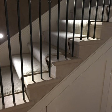 Wool Herringbone stair runner carpet in