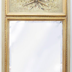 Trumeau w. Painted Panel - Wall Mirrors