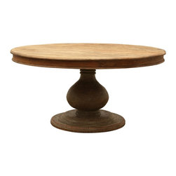 Brucs Round Antique Pine Table - Dining Tables