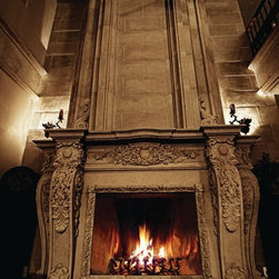 Aged Stone fireplaces - Indoor Fireplaces