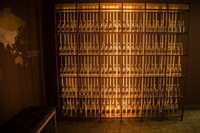 Wine cellar - industrial wine cellar idea in Other