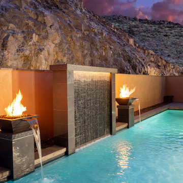 Sky View Dusk- Custom Swimming Pool Project