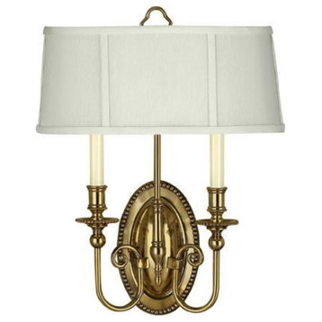 18 Inch 2 Light Wall Sconces-Burnished Brass Finish - Wall Sconces