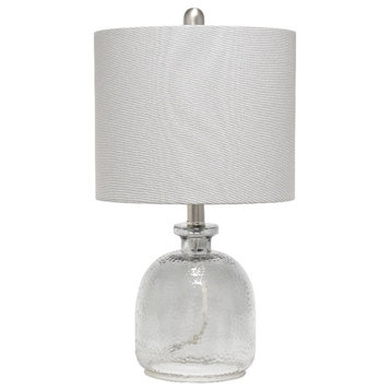 Elegant Designs Textured Glass Table Lamp Gray