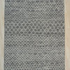 EORC Black Handwoven Wool Punja Kilim Rug 5' x 8'