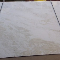 Misty white marble slab - Kitchen Countertops