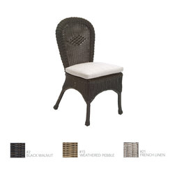 Classic Wicker Traditional Woven Resin Dining Side Chair by Summer Classics - Outdoor Dining Chairs