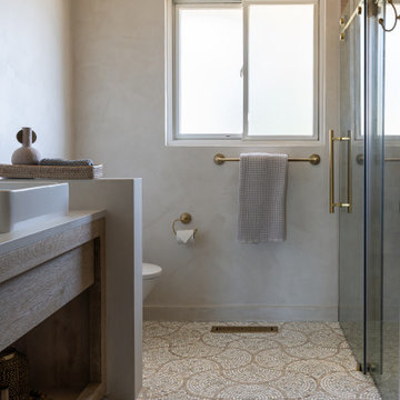 Part 2 - Modern and Understated Mediterranean Escape: Guest Bathroom