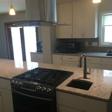Modern Kitchen Remodel Done With New Cabinets in Maple