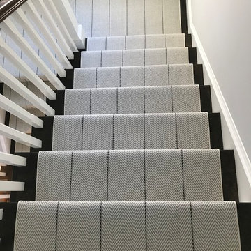 Flat Weave Stripe on Stair and Landing