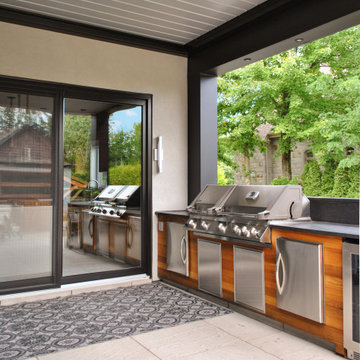 Louvered Roof - presently closed and 100% waterproof