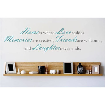 Decal, Home Is Where Love Resides Quote, 10x40