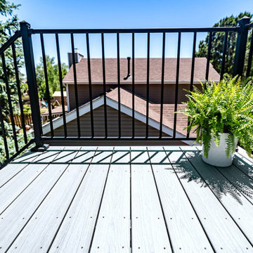 Multi-Level Mountain Home Deck