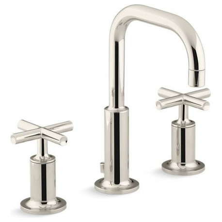 Kohler Purist Widespread Bathroom Faucet, Vibrant Polished Nickel