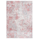 Safavieh - Safavieh Meadow Mdw583H Organic/Abstract Rug, Gray/Pink, 8'x10' - The Safavieh Meadow collection is an on-trend area rug created with a power loomed construction in Turkey for many years of decorating beauty. Its designer inspired color and 75% polypropylene + 25% polyester material will enhance the decor of any room.