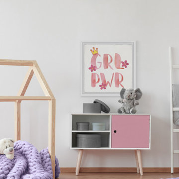 "Girl Power VI" Framed Painting Print
