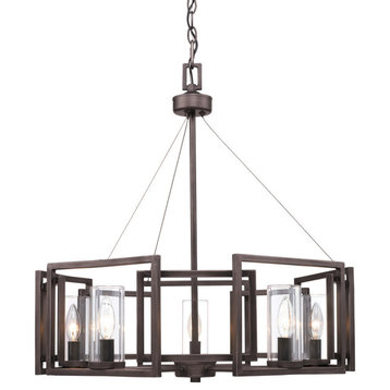 Marco 5-Light Chandelier, Gunmetal Bronze