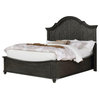 Rustic Gray Wood Eastern King Panel Bed