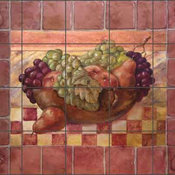 Rich Fruit Kitchen Ceramic Tile Mural Backsplash