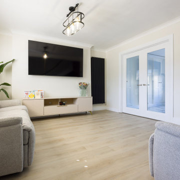 Modern Living Room Renovation: Ashton Oak SPC Installation