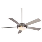Minka Aire - Minka Aire F603-BN Como - 54" Ceiling Fan with Light Kit - Shade Included: TRUERod Length(s): 6 x 0.75 Dimable: TRUEInternal/Alternate: Amps: 0.77* Number of Bulbs: 2*Wattage: 75W* BulbType: Mini Can Halogen* Bulb Included: Yes