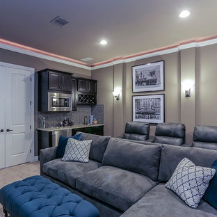 Inspiration for a home cinema in Dallas.